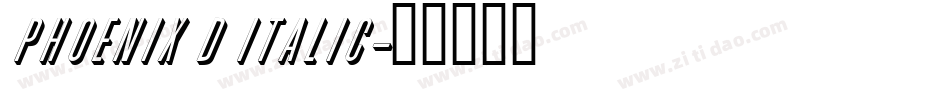 Phoenix D Italic字体转换